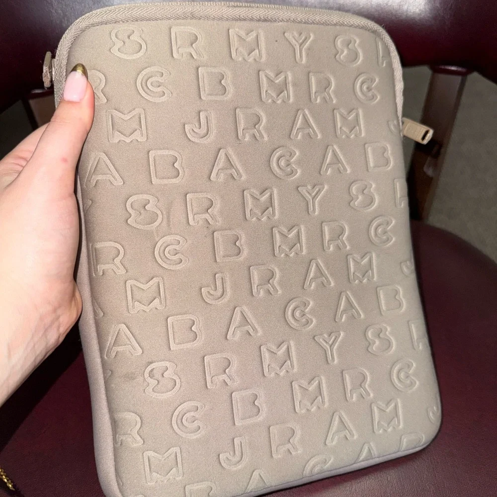 Marc by Marc Jacobs Taupe Embossed Tablet Sleeve